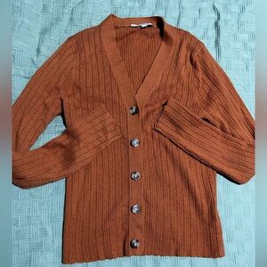 Madewell Burnt Orange Cardigan Sweater